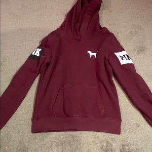 Victoria’s Secret pink maroon hoodie sweatshirt